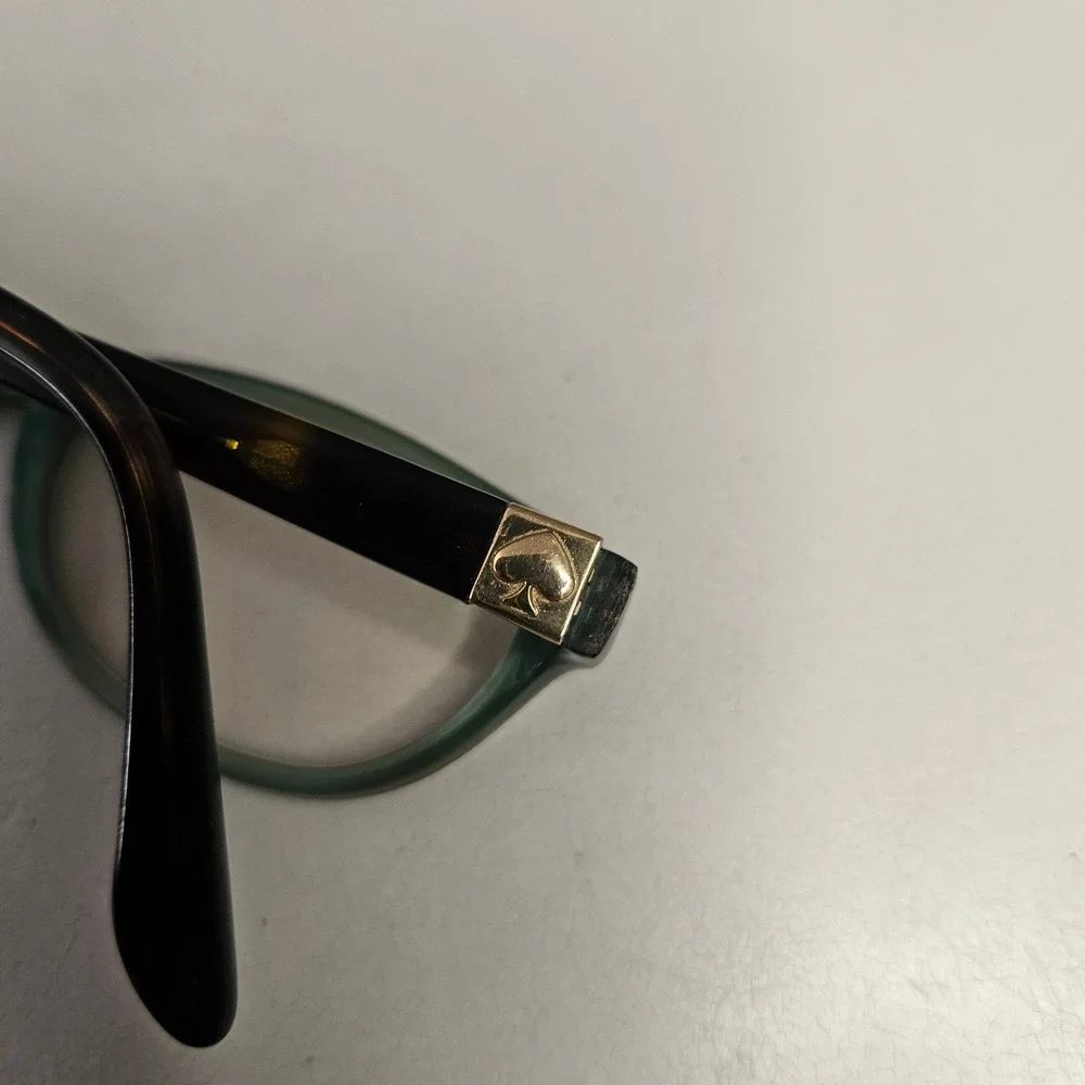 Kate‎ Spade Alvena 0X77 Teal Green Striped Oval Eyeglasses Frames 130mm Womens